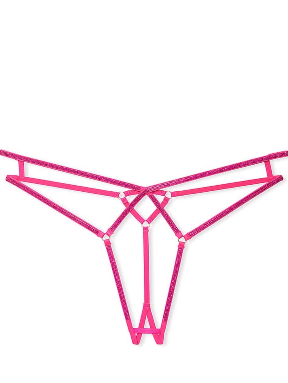 Victoria's Secret Hot Pink Strappy bling panties
